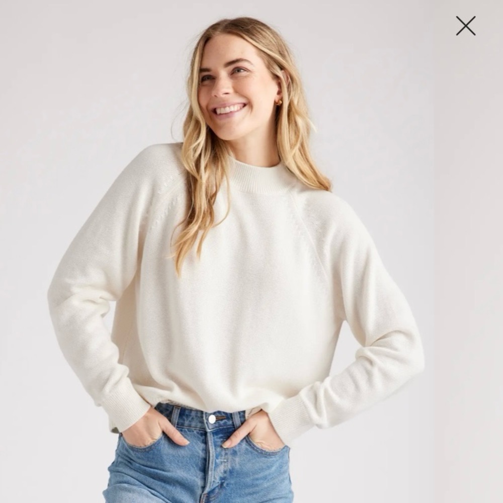 Quince 100% Organic Cotton Mockneck Sweater